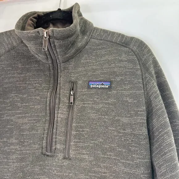 Patagonia Men's Brown Reclaimed Fleece Pullover 1/2 Zip Sweater Size Medium